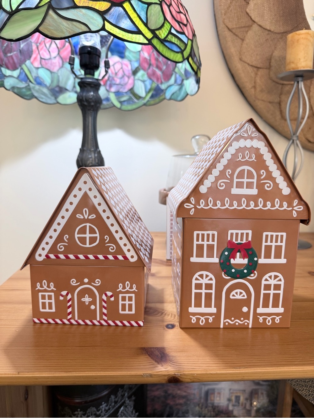 Set of Gingerbread House Tins